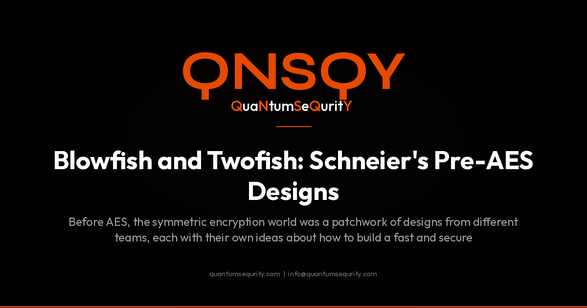 Blowfish and Twofish: Schneier's Pre-AES Designs - QNSQY post-quantum encryption guide