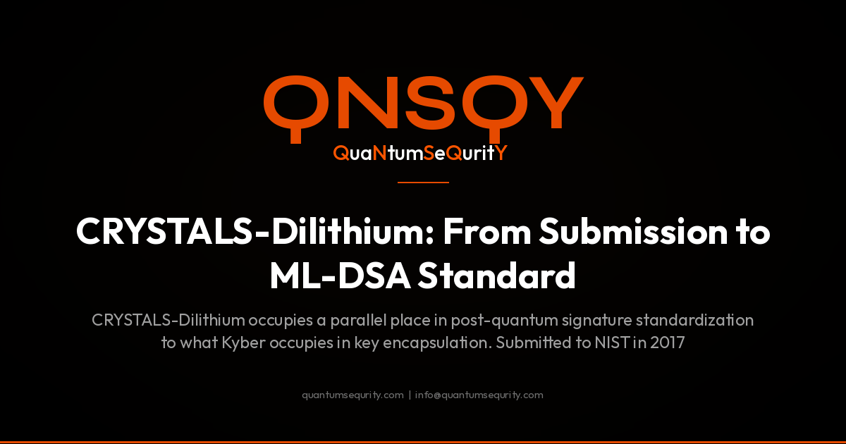 CRYSTALS-Dilithium: From Submission to ML-DSA Standard - QNSQY post-quantum encryption guide