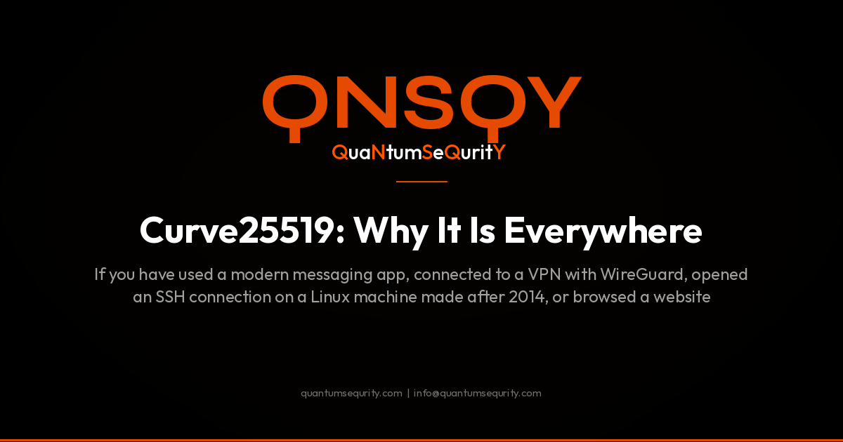 Curve25519: Why It Is Everywhere - QNSQY post-quantum encryption guide