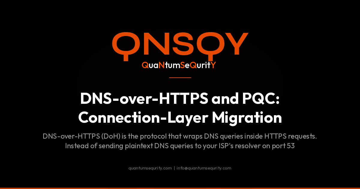 DNS-over-HTTPS and PQC: Connection-Layer Migration - QNSQY post-quantum encryption guide