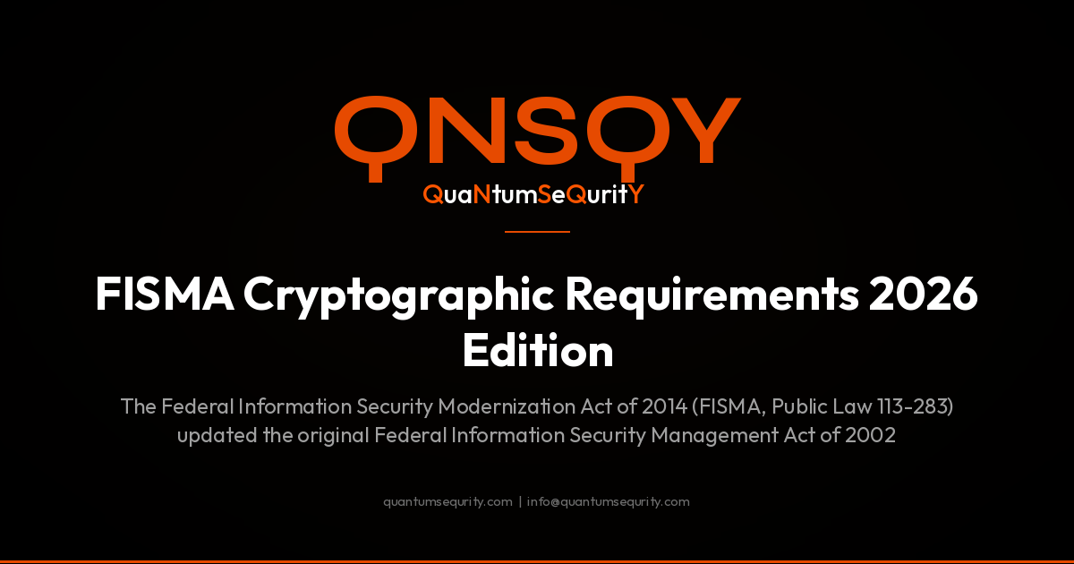 FISMA Cryptographic Requirements 2026 Edition - QNSQY post-quantum encryption guide