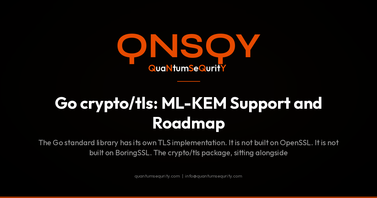 Go crypto/tls: ML-KEM Support and Roadmap - QNSQY post-quantum encryption guide