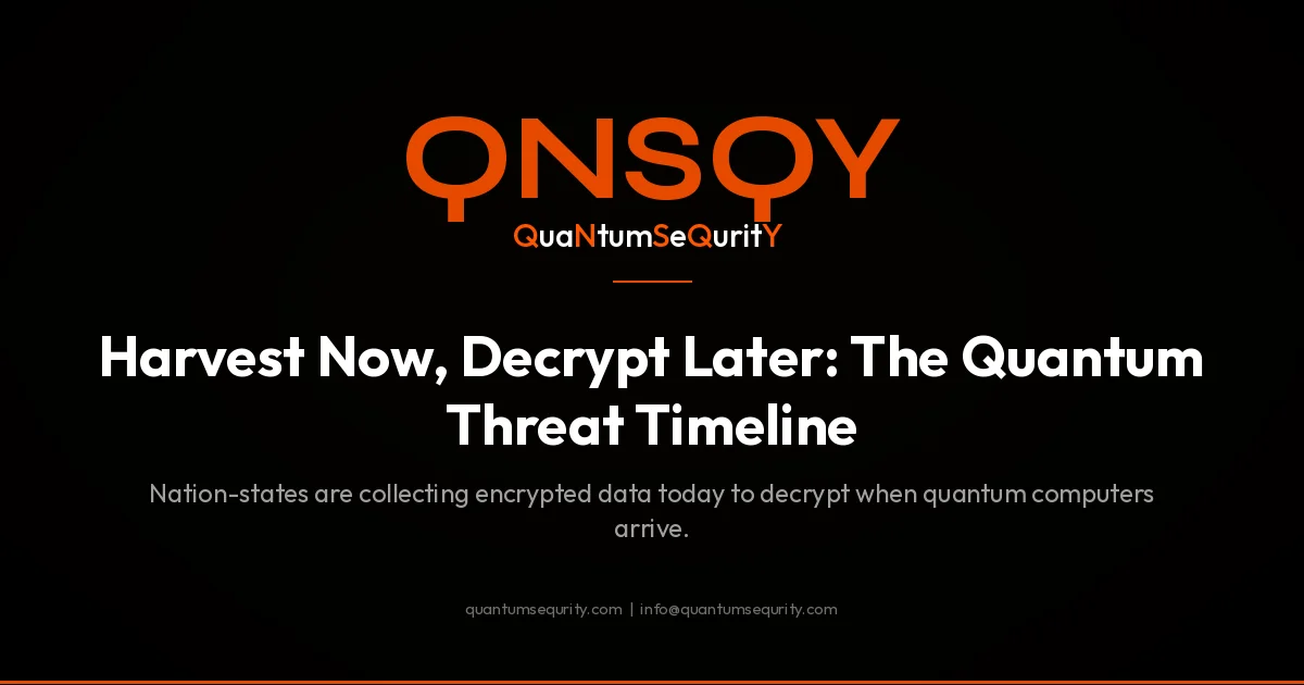 Harvest Now, Decrypt Later Threat - QNSQY