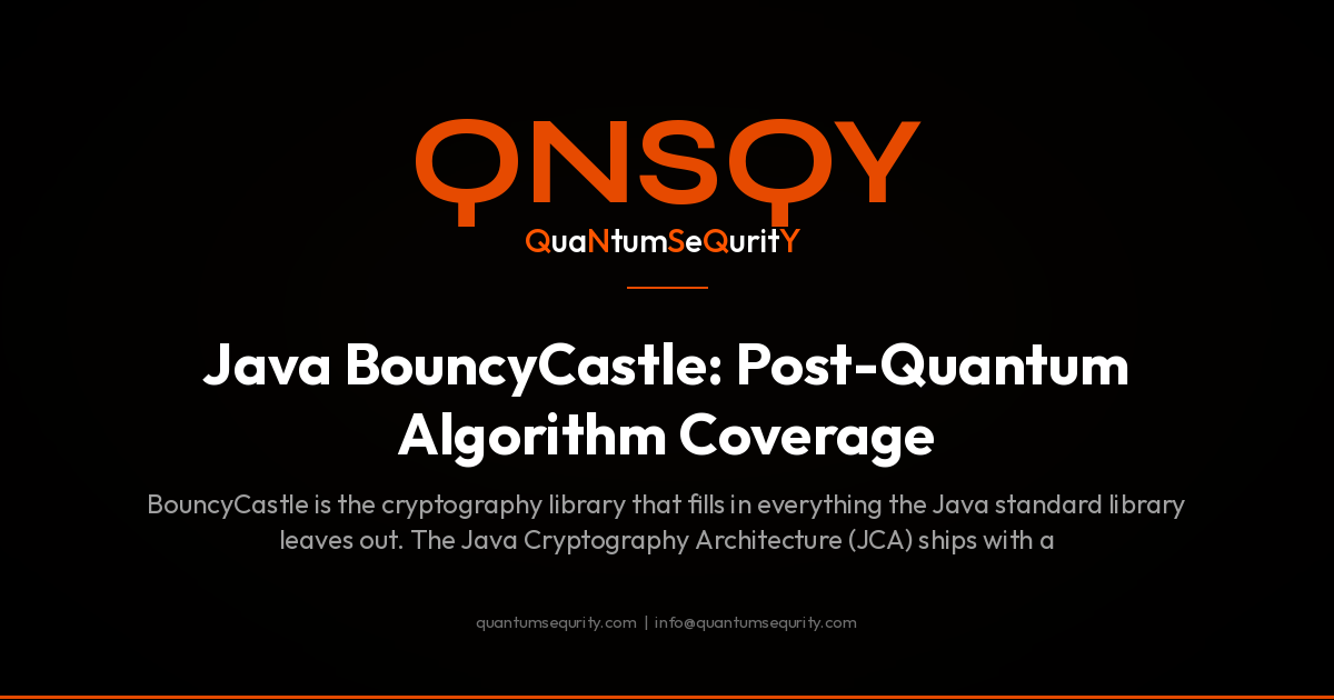 Java BouncyCastle: Post-Quantum Algorithm Coverage - QNSQY post-quantum encryption guide