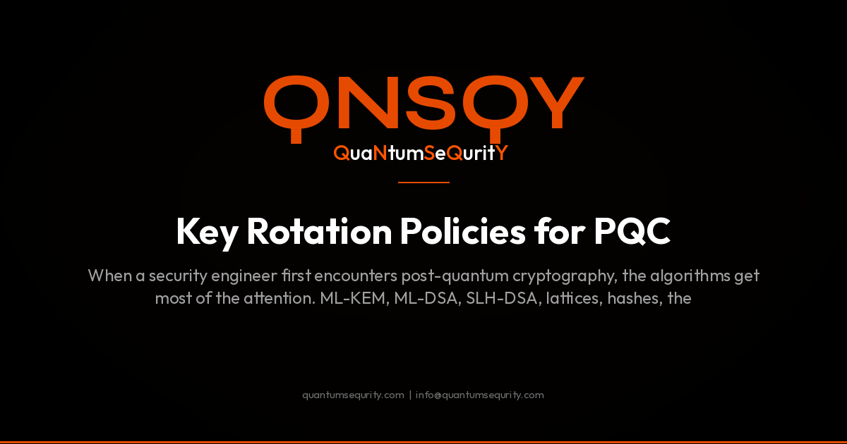 Key Rotation Policies for PQC - QNSQY post-quantum encryption guide