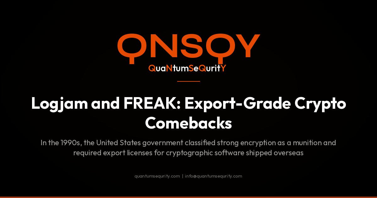 Logjam and FREAK: Export-Grade Crypto Comebacks - QNSQY post-quantum encryption guide