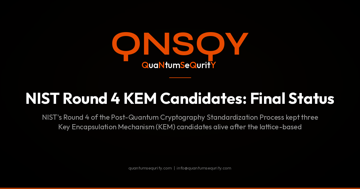 NIST Round 4 KEM Candidates: Final Status - QNSQY post-quantum encryption guide