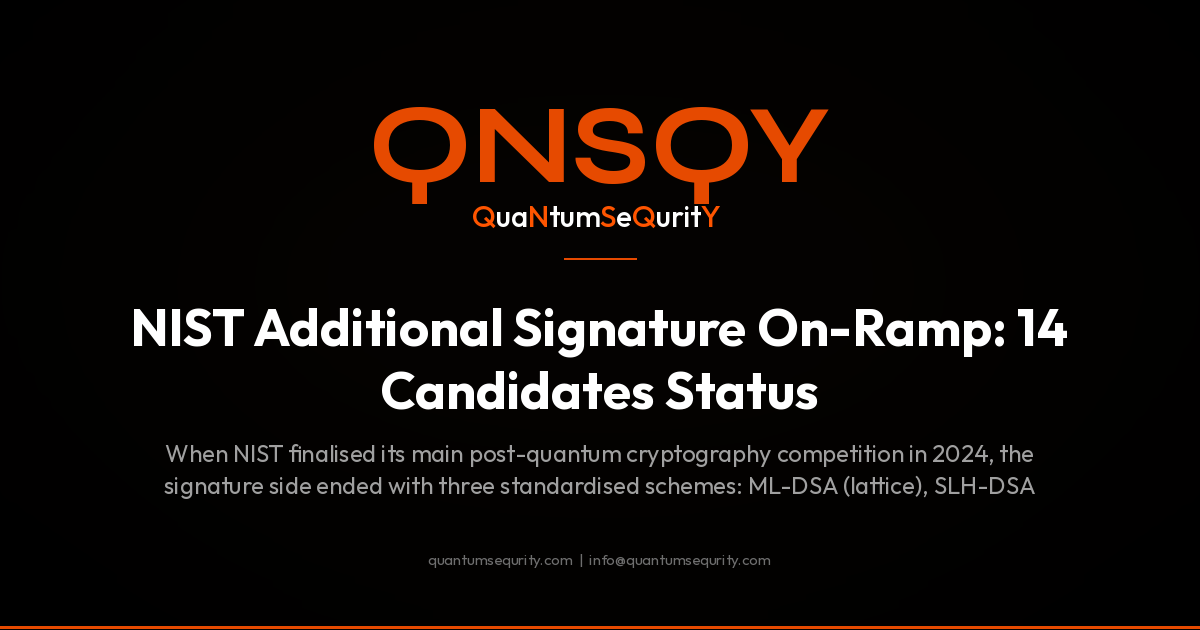 NIST Additional Signature On-Ramp: Round 3 Candidates and Status - QNSQY post-quantum encryption guide